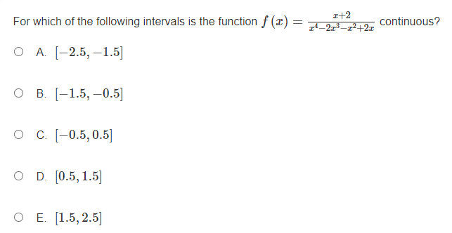 of a will make the following function continuous? 2 f (x) =