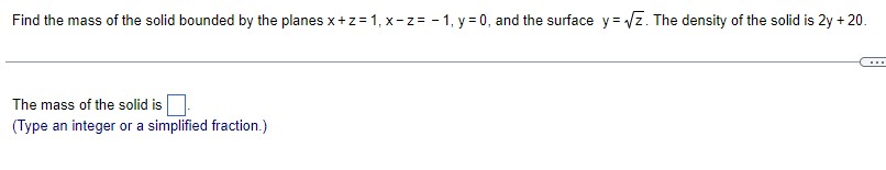 + z =1, x -z= - 1, y=0, and the surface y