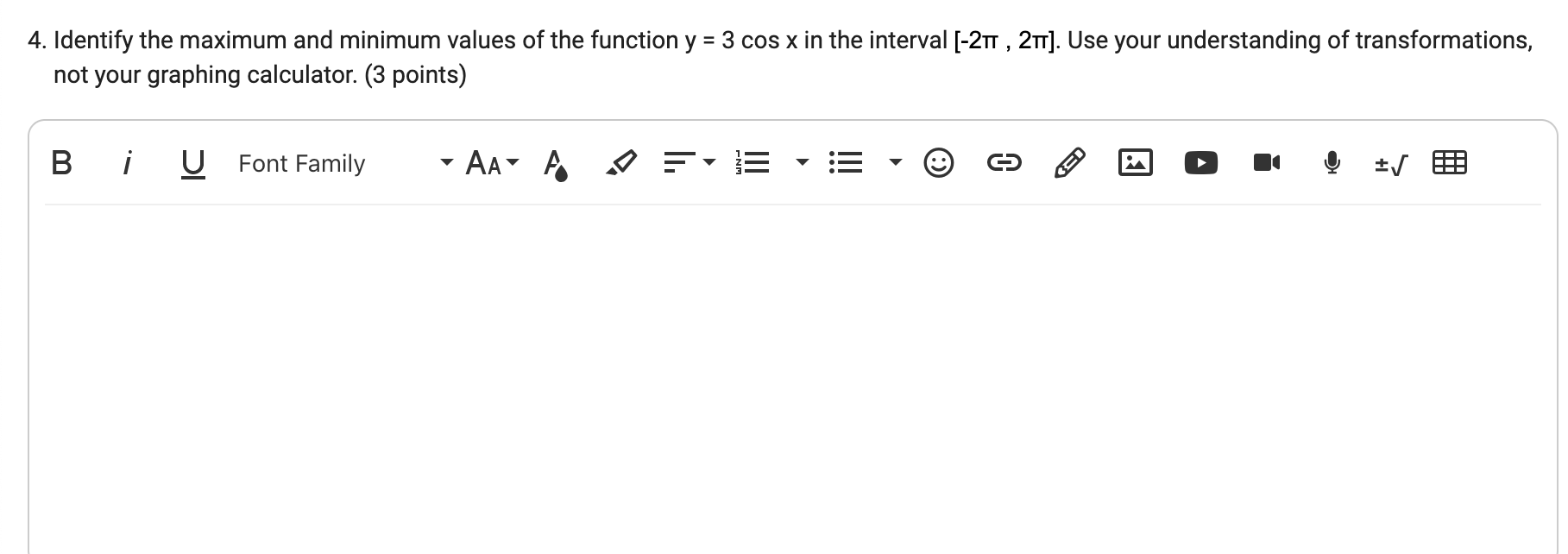 calculator by using ratios in a reference triangle. (3 points) B i