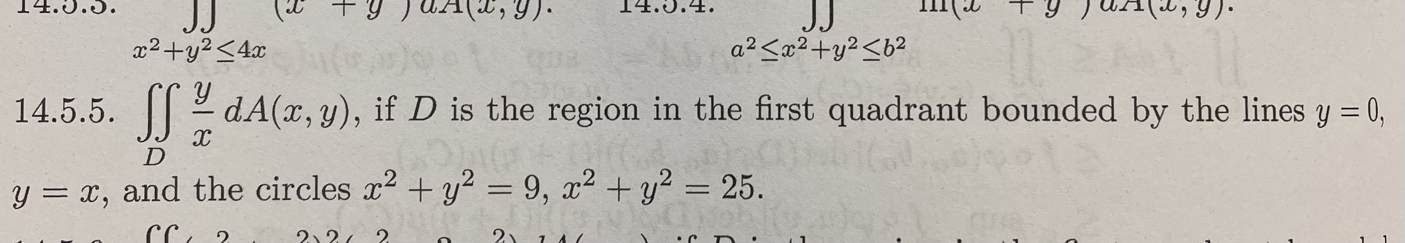 Question 14.5.5 pleaseThe Polar Coordinates to evaluate the integrals 14.0.0. .J.J