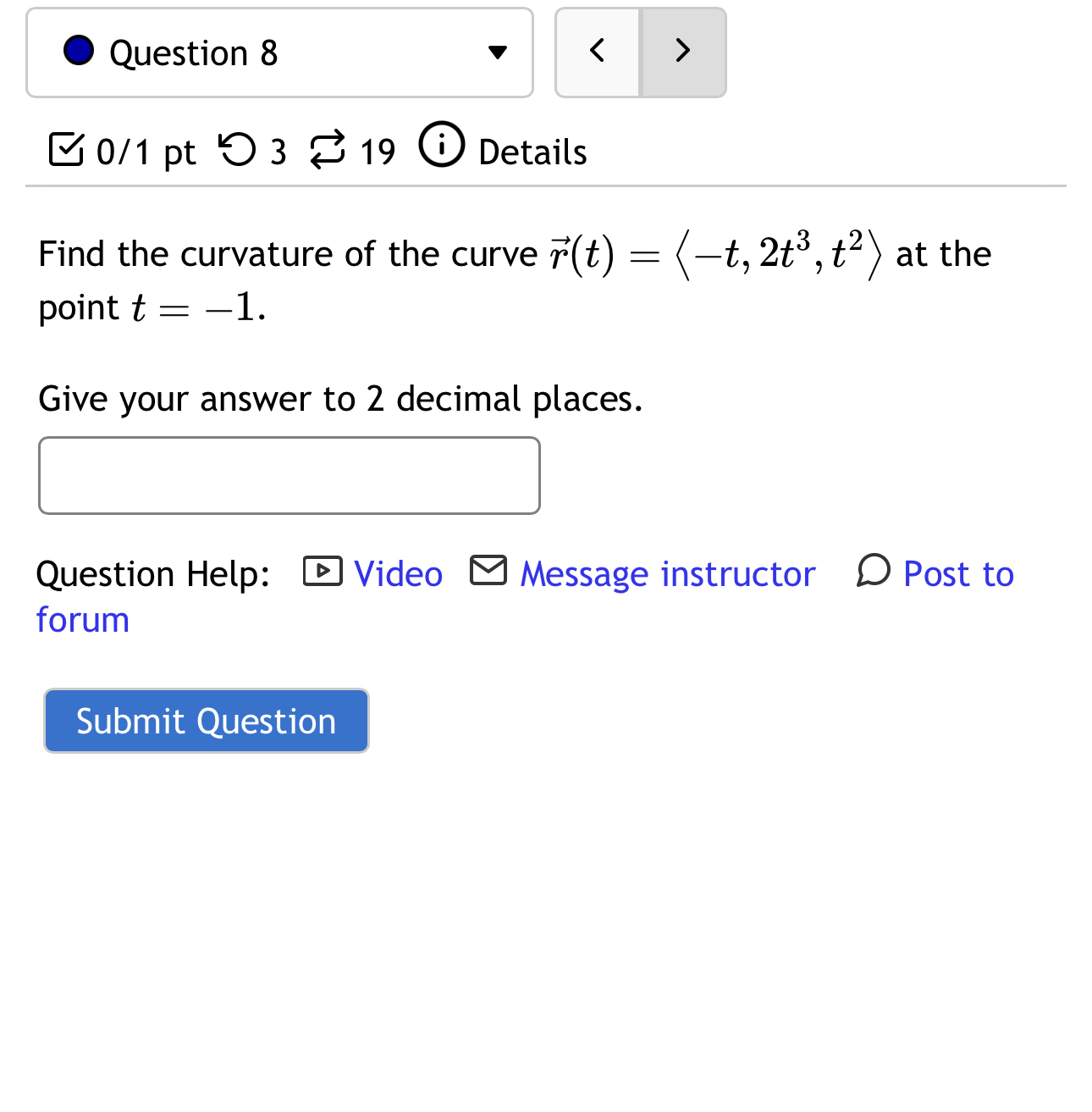 0 Question 8 v 80/1 pt '0 3 819 6) Details