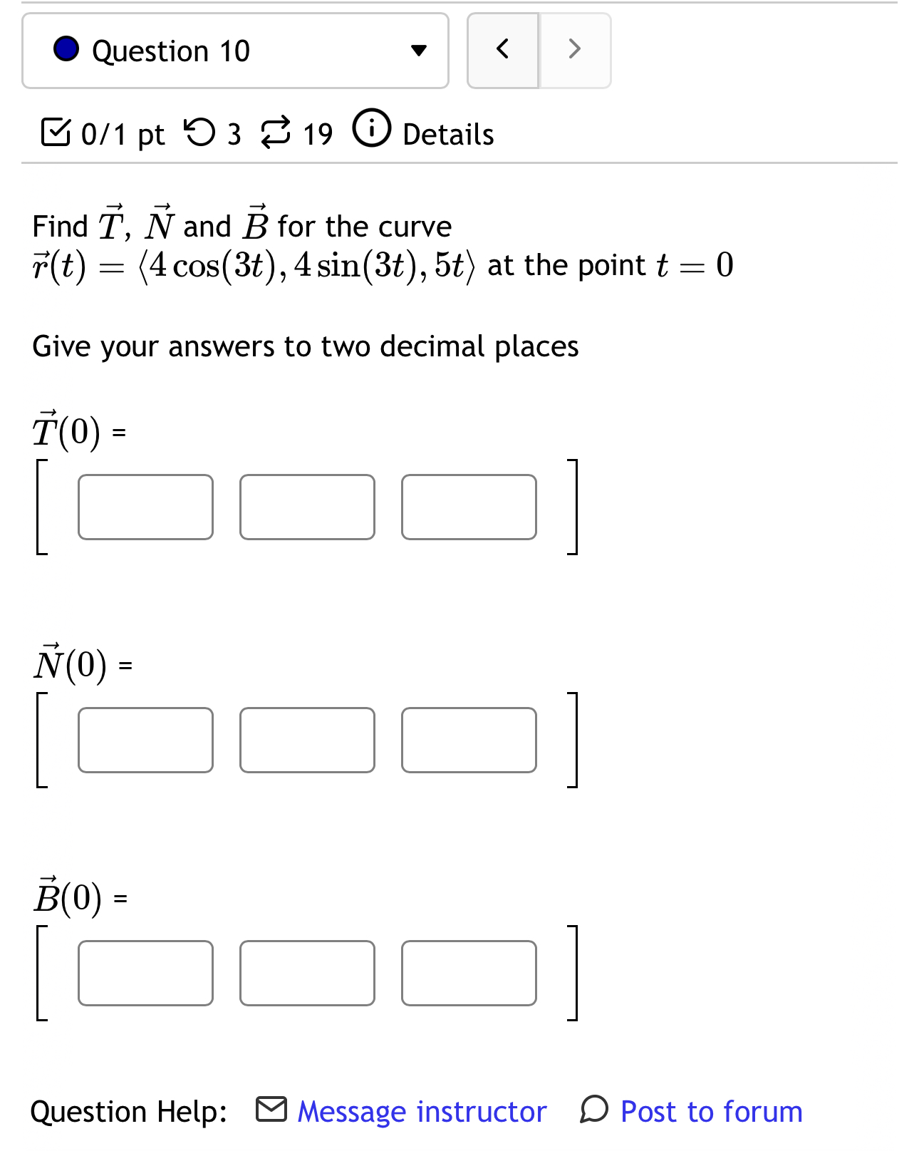 Find the curvature of the curve 77(75) 2 80/1 pt '0 3
