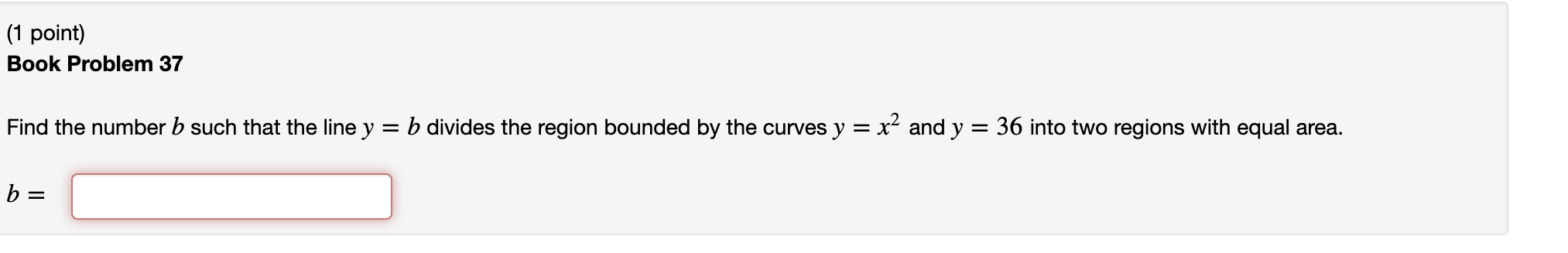 area. Find the value of c > 0 such that the area