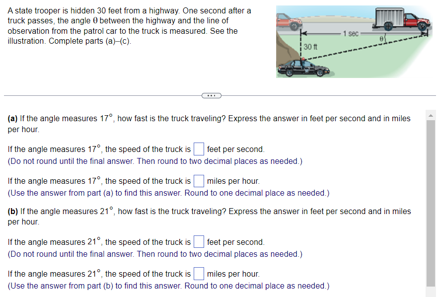 of Sines or the Law of Cosines. B = 28', C =