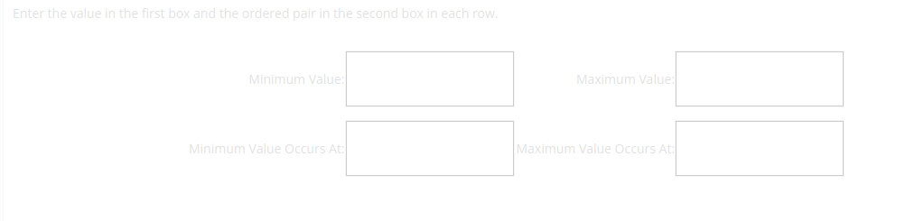 -1Enter the value in the first box and the ordered pair in