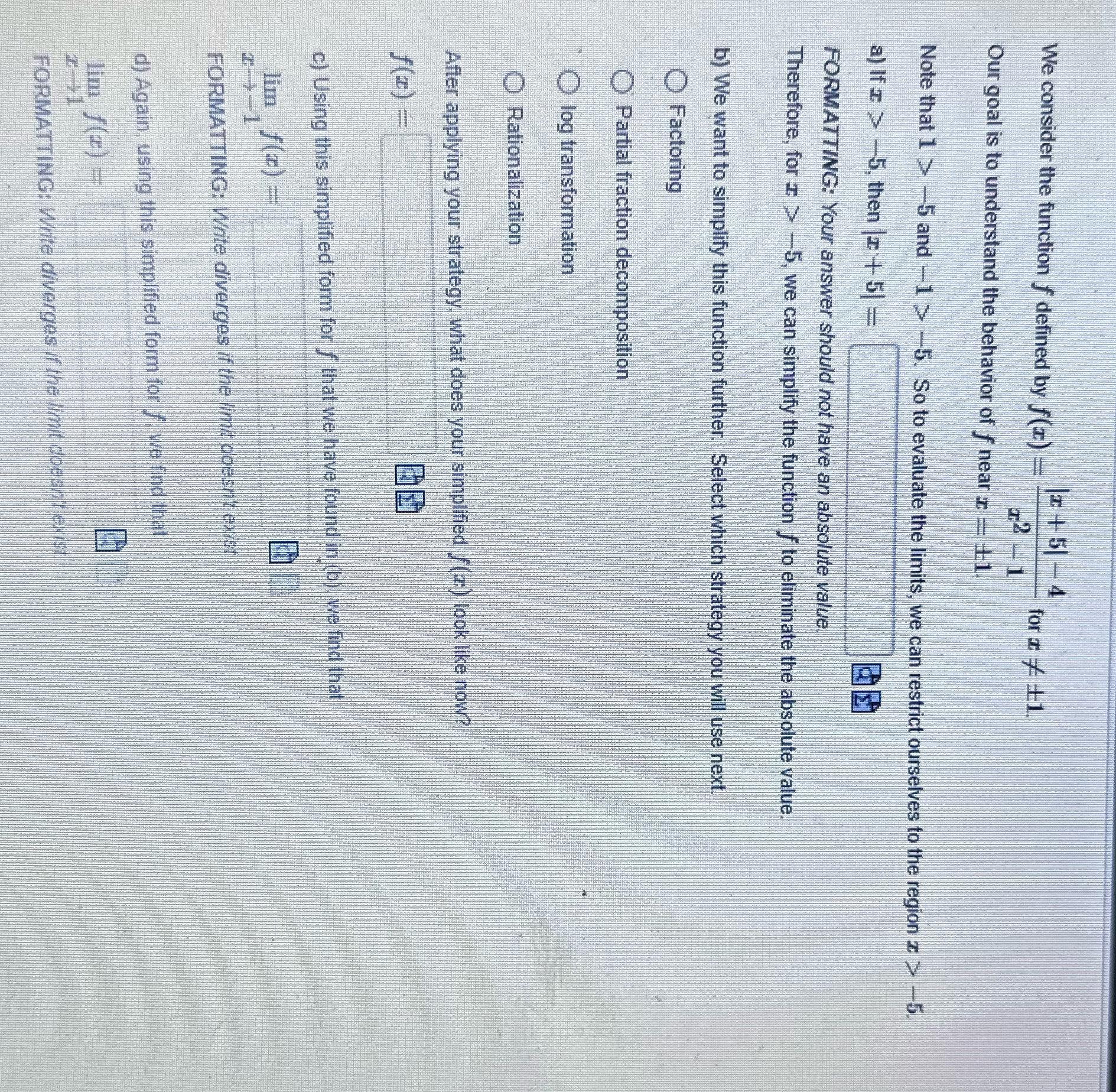  We consider the function f defined by f() _. = +