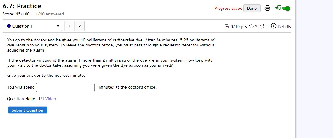 sound the alarm if more than 2 milligrams of the dye are