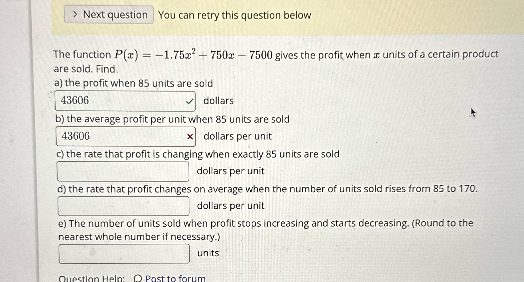 this question below The function P(:c) : 1.7'5:1:2 + 75020 7500 gives