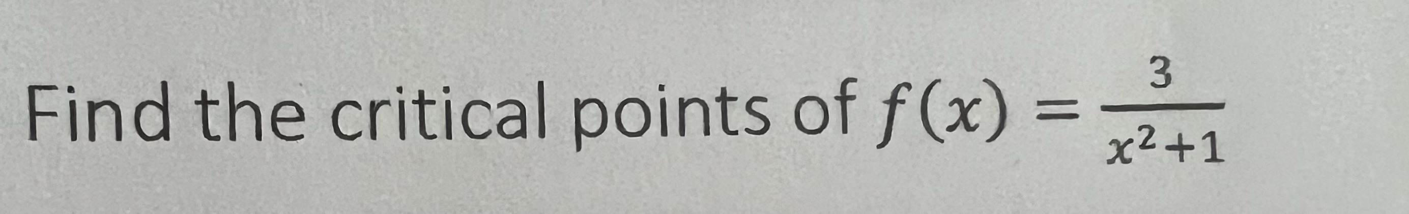 Find the critical points of f(x)