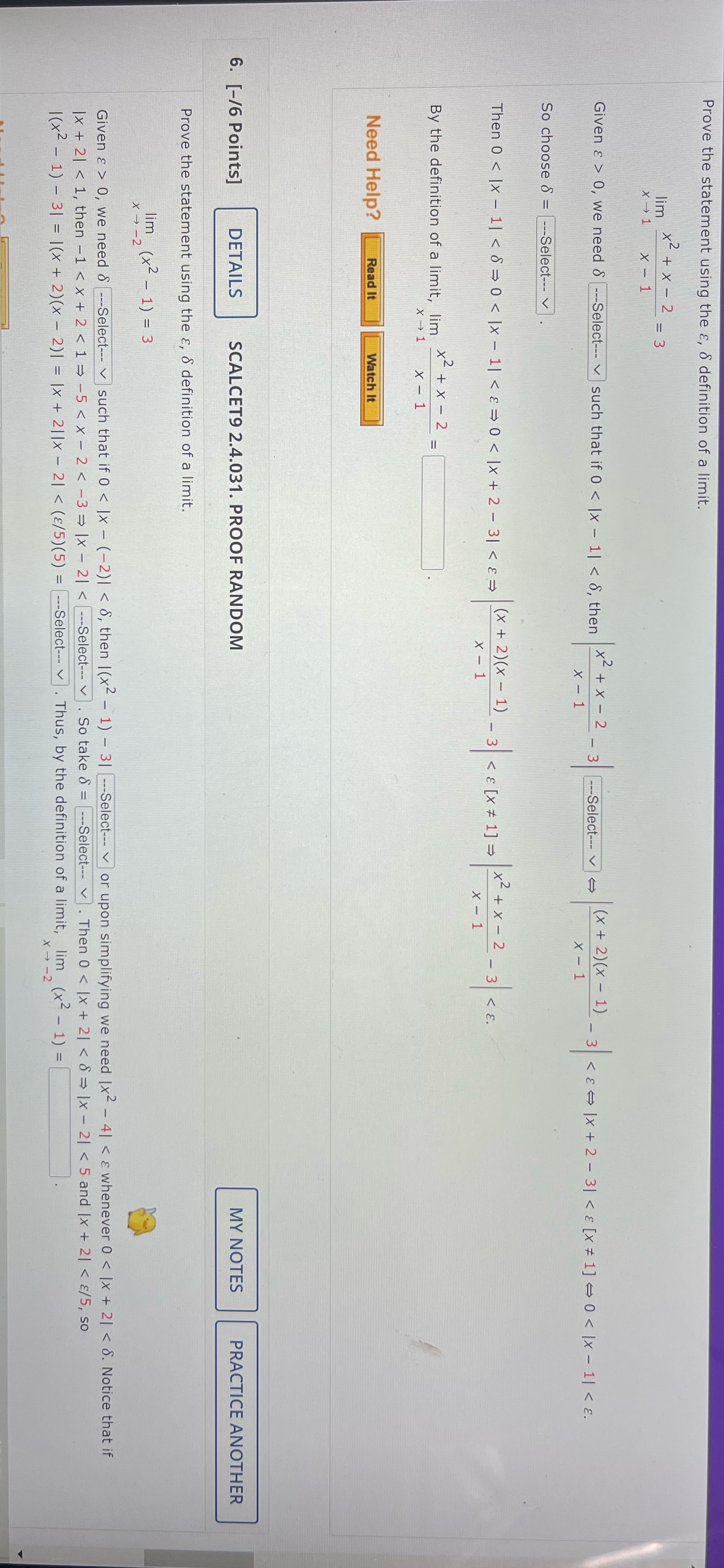 Prove the statement using the &, 8 definition of a limit.