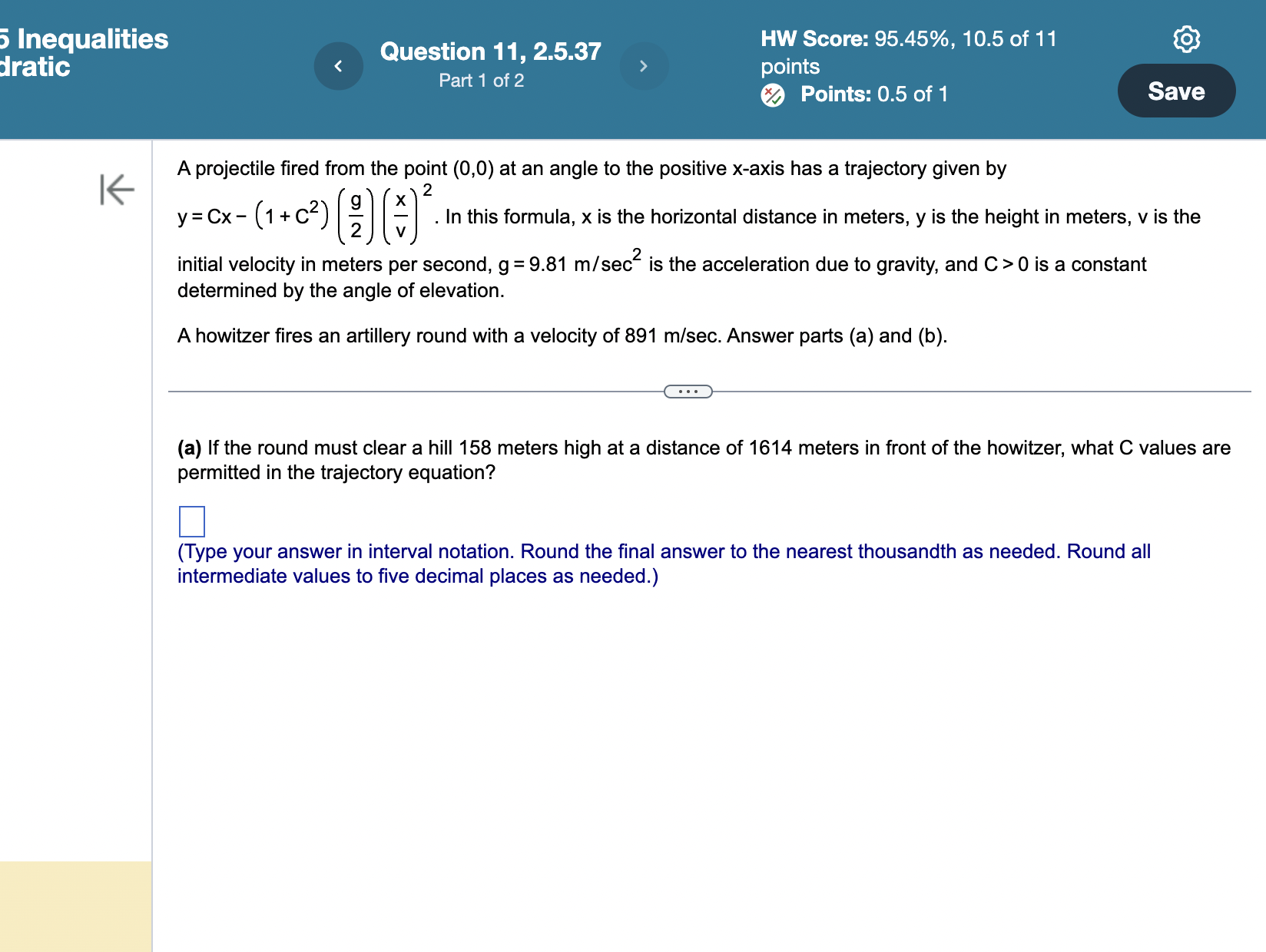 mlsec. Answer parts (a) and (b). (a) If the round must clear