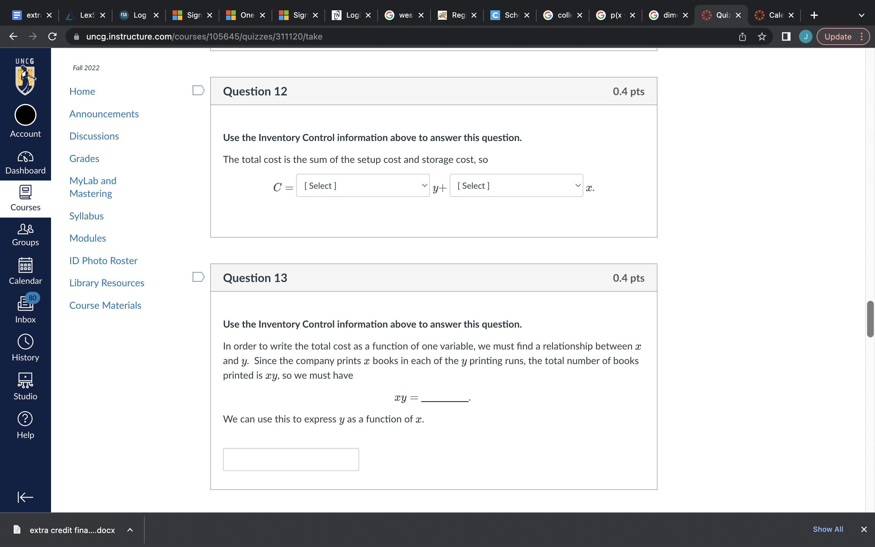 the Inventory Control information above to answer this question. Account D' '
