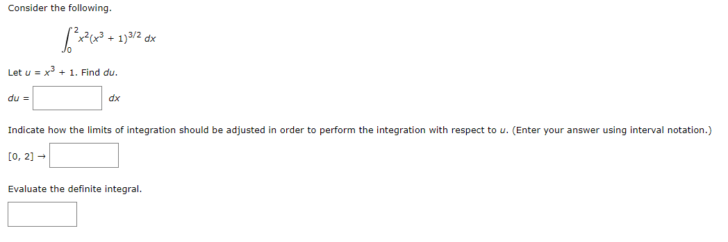 2 3 SD. [x (x + 1} dx 0 Let u =