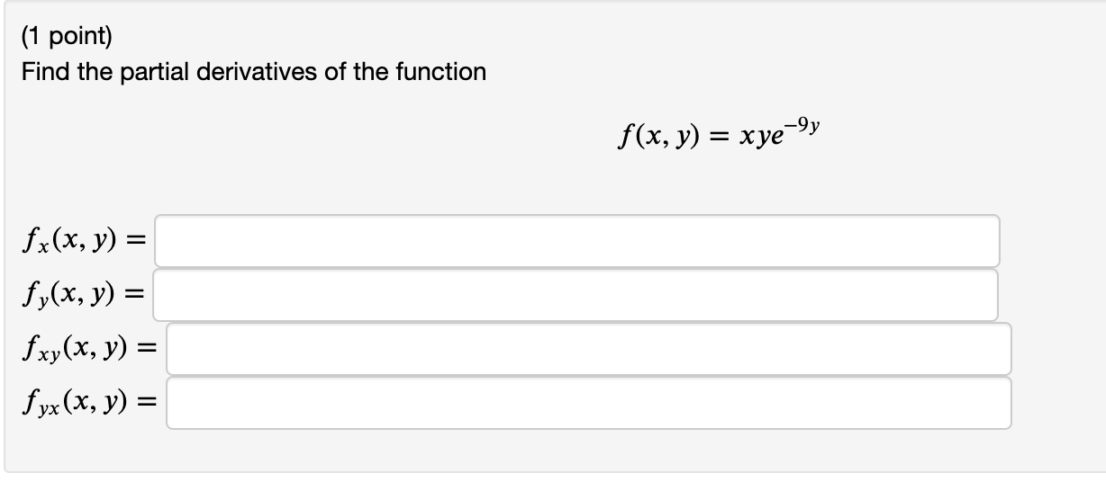 y) = fyx (x, y) =