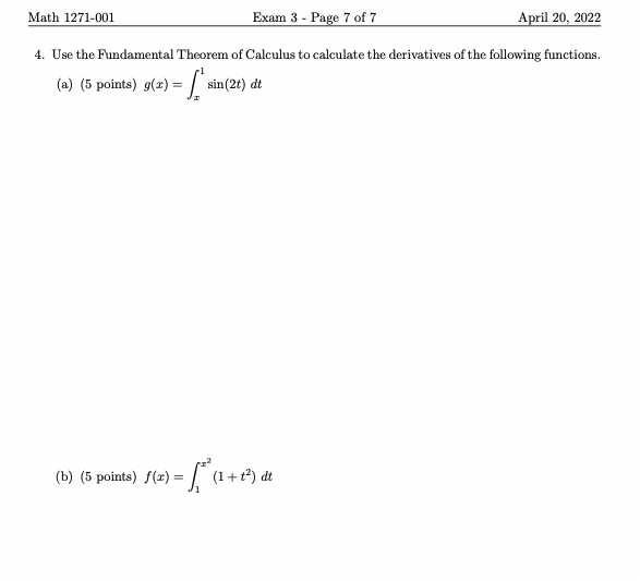 for an incorrect answer. (a) (5 points) Below, is a graph of