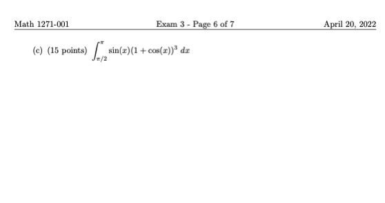 (5 points) Suppose that Newton's Method is used to approximate the solution