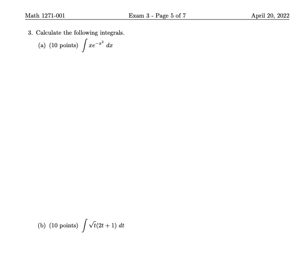 the derivatives of the following functions. (a) (5 points) g(x) = /