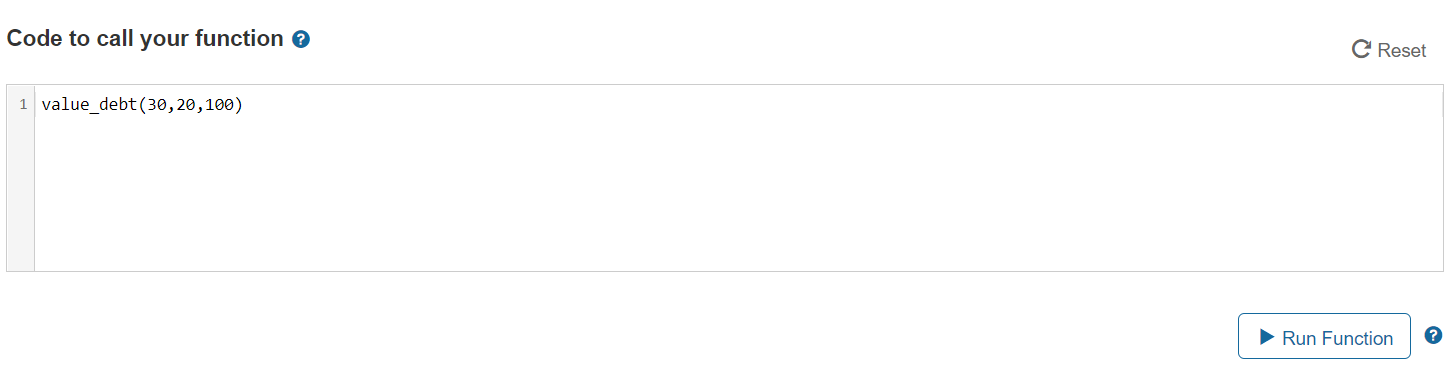 Firm's Debt MVS'\"\""5 ' Together, we looked at code that computed the