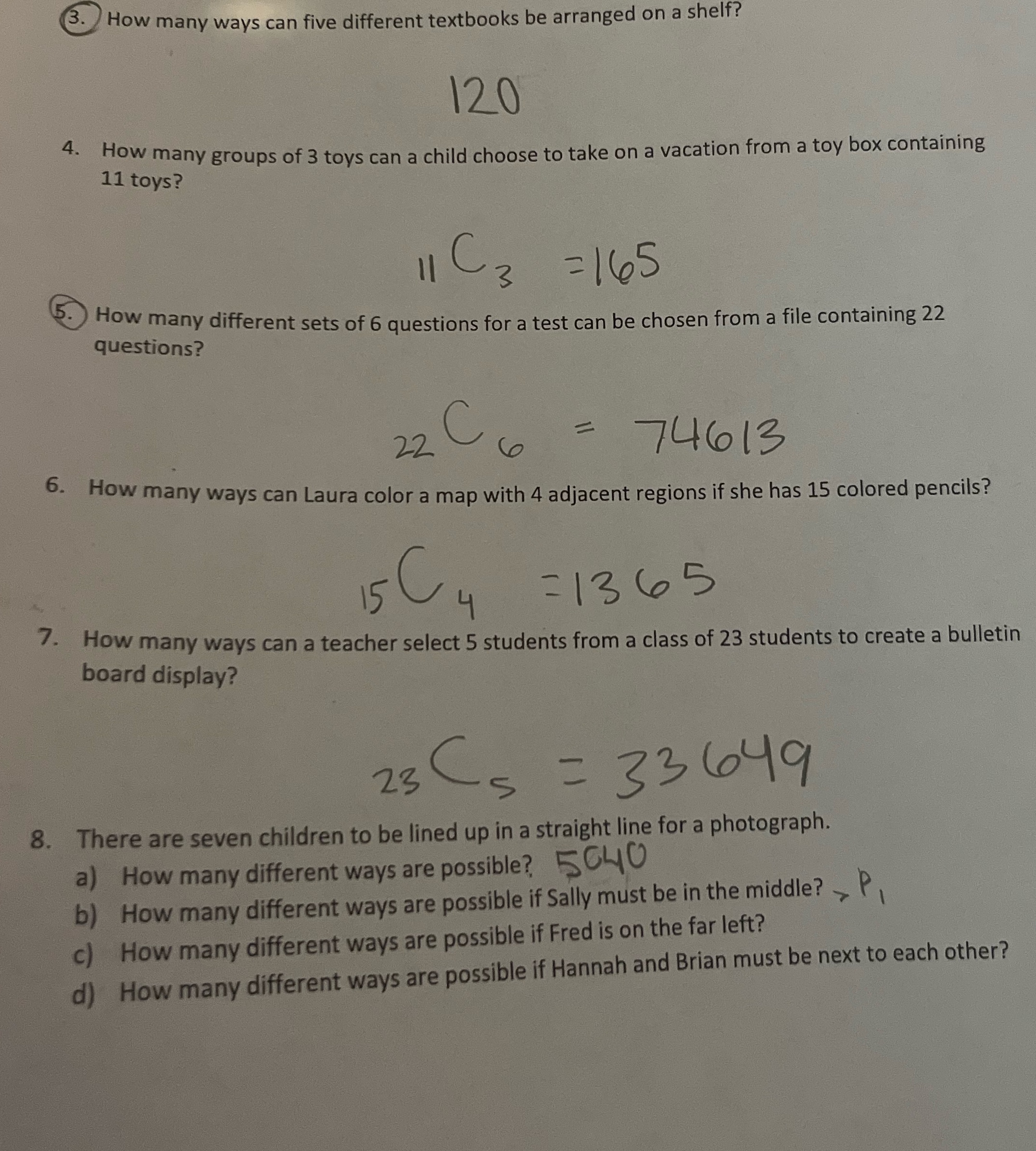  Can you solve problems 3,5, and 8 (a-d) please?????? This is