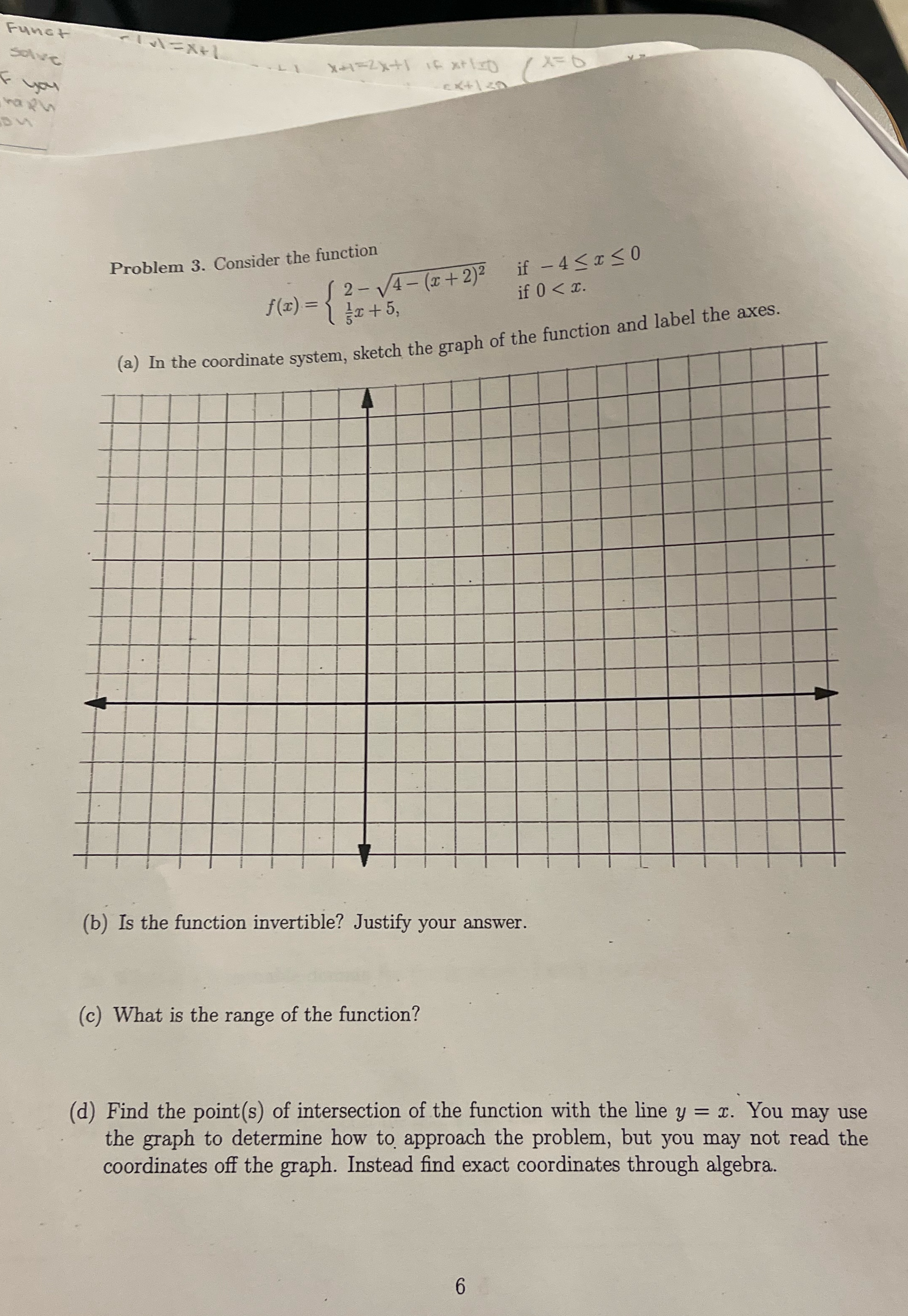 = me-I Problem 3. Consider the function 4 4-2) 2 if 0