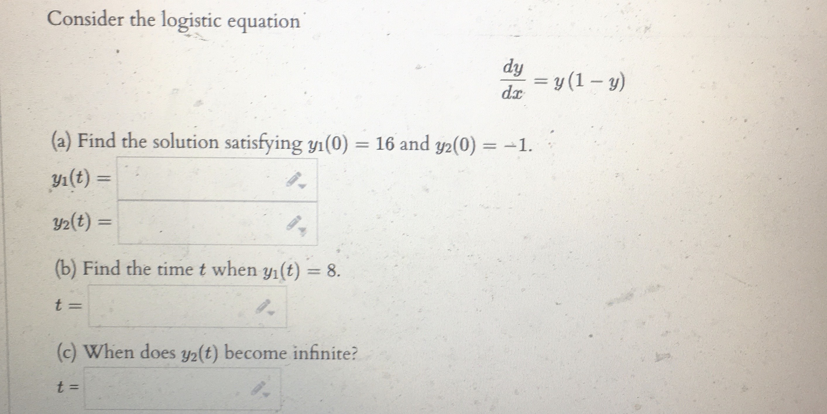 Find the solution satisfying y1(0) = 16 and y2(0) = -1. y1(t)