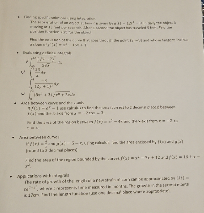  Finding specific solutions using integration The acceleration of an object at