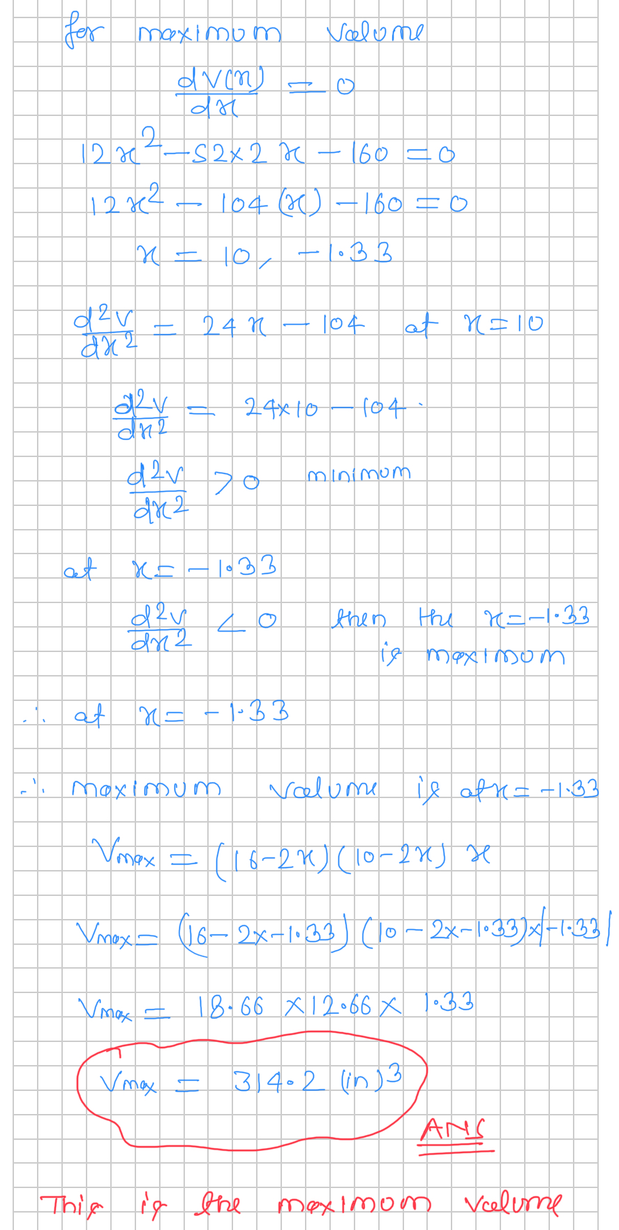 The vallee provided in the Problem and made by cutting equal equance