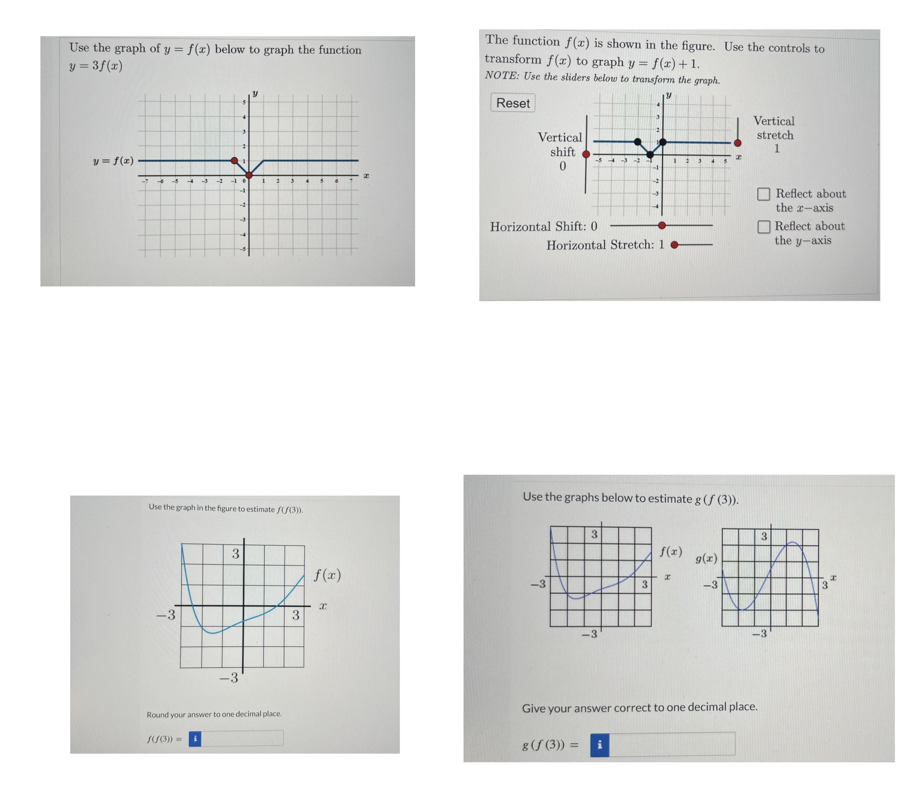 the original graph. Use the graph of y - f(x) below to
