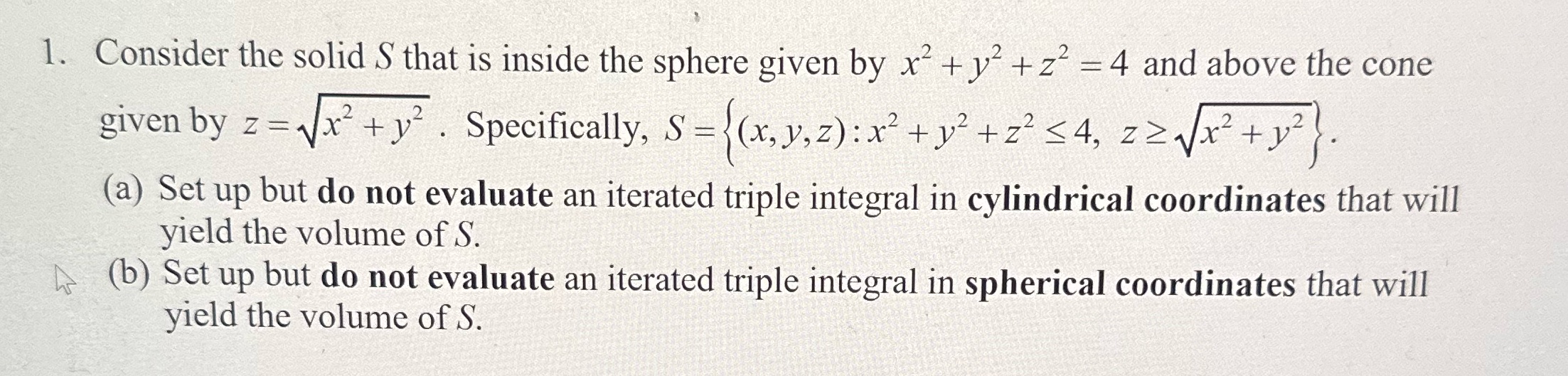 is inside the sphere given by x + y' + z =4