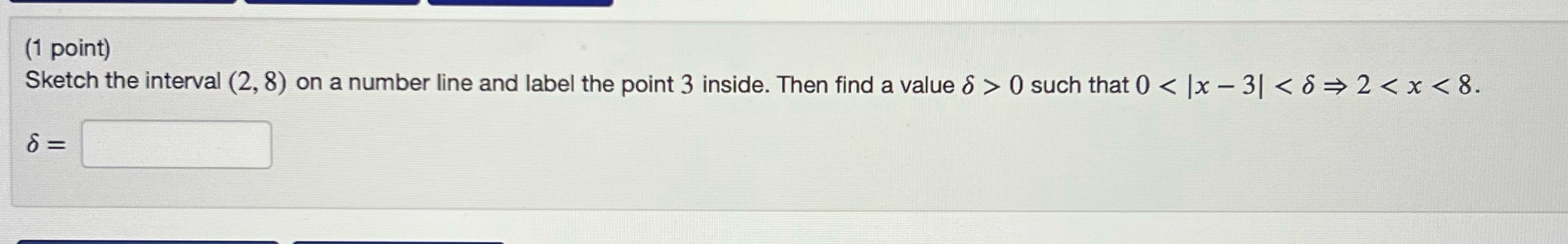 line and label the point 3 inside. Then find a value 8