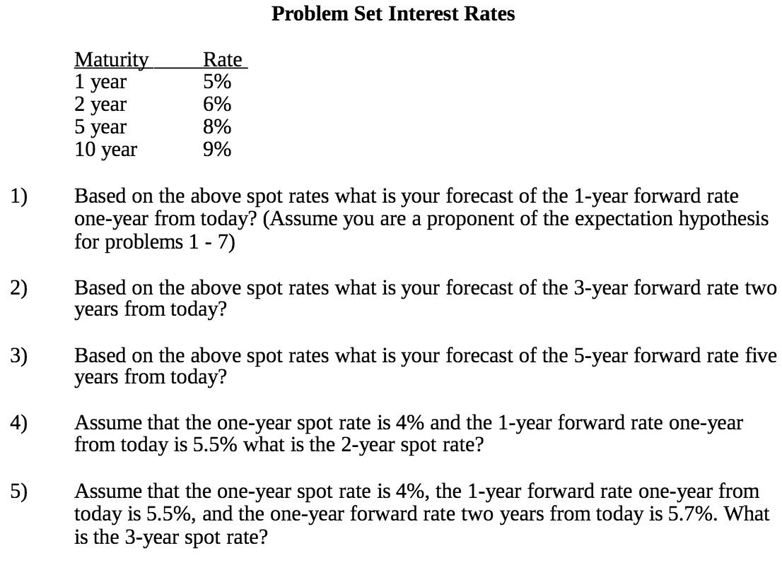 year 5% 2 year 6% 5 year 8% 10 year 9% Based