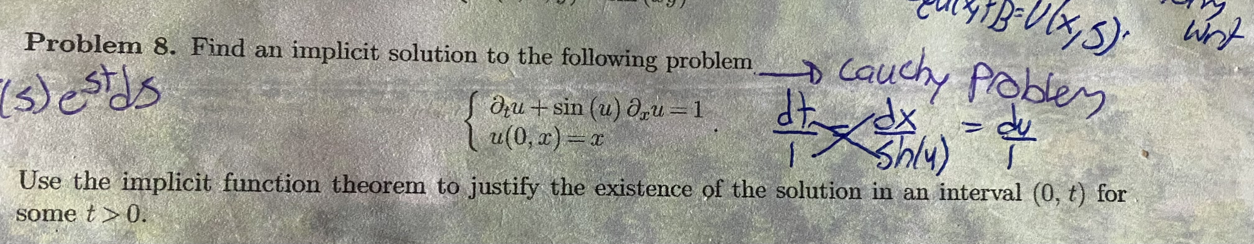  CulyTB - ( X 5). what Problem 8. Find an implicit