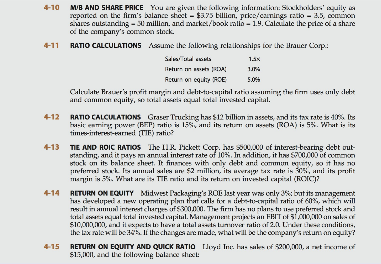 Ratio Analysis To Inform Organizational Decisions The Assignment: Barry Computer Company Prepare