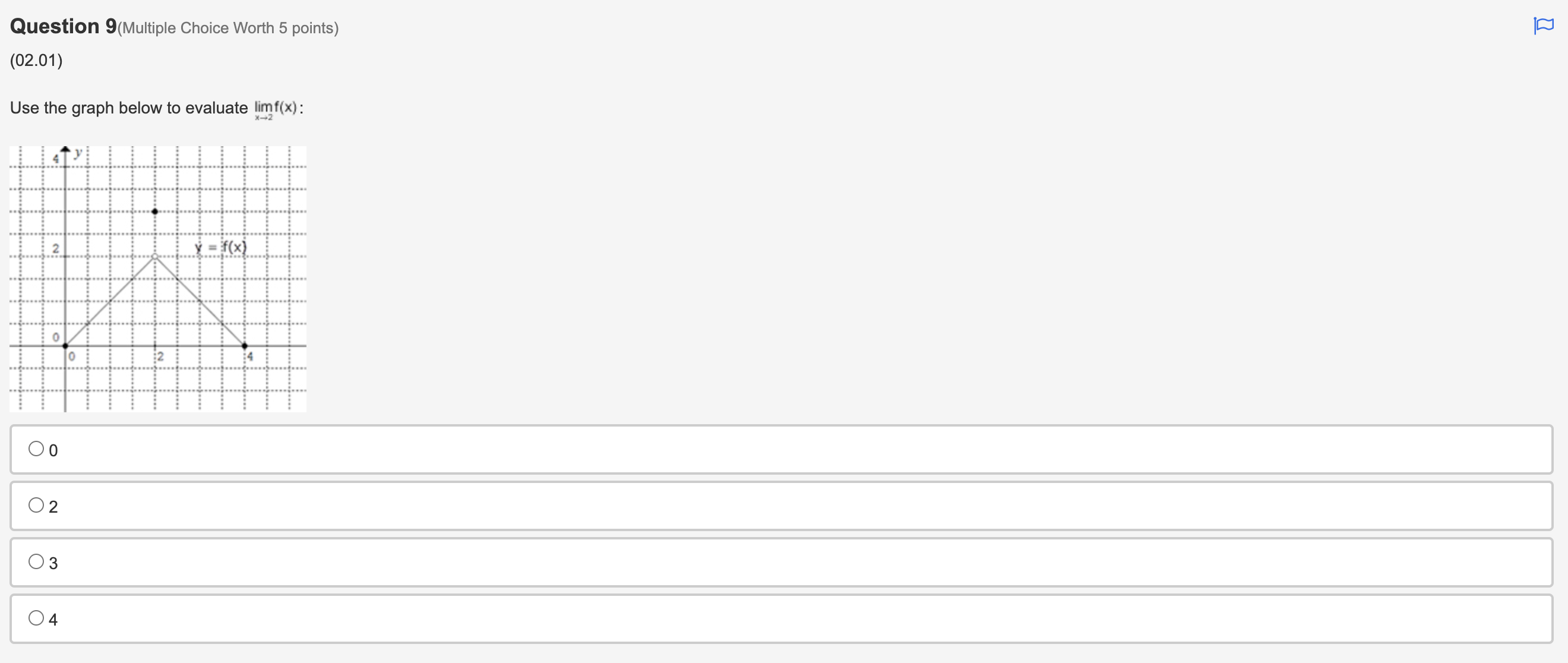 below to evaluate 100: Question 10(Multiple Choice Worth 5 points) (01.06) Describe