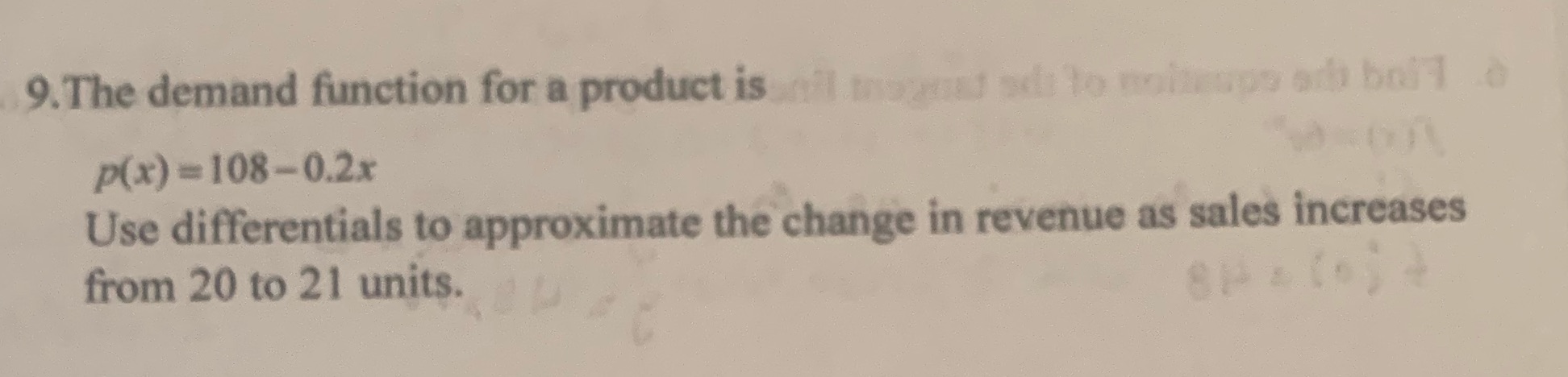Use differentials to approximate the change in revenue as sales increases from