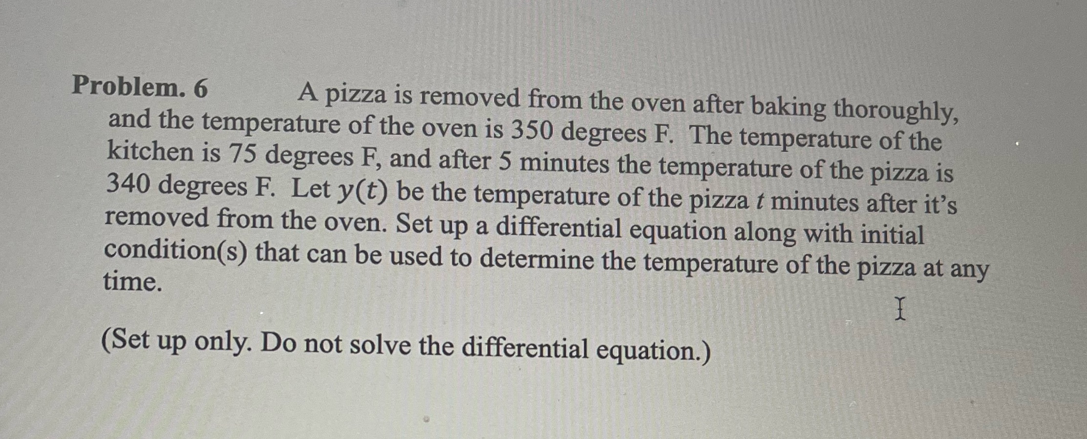 thoroughly, and the temperature of the oven is 350 degrees F. The