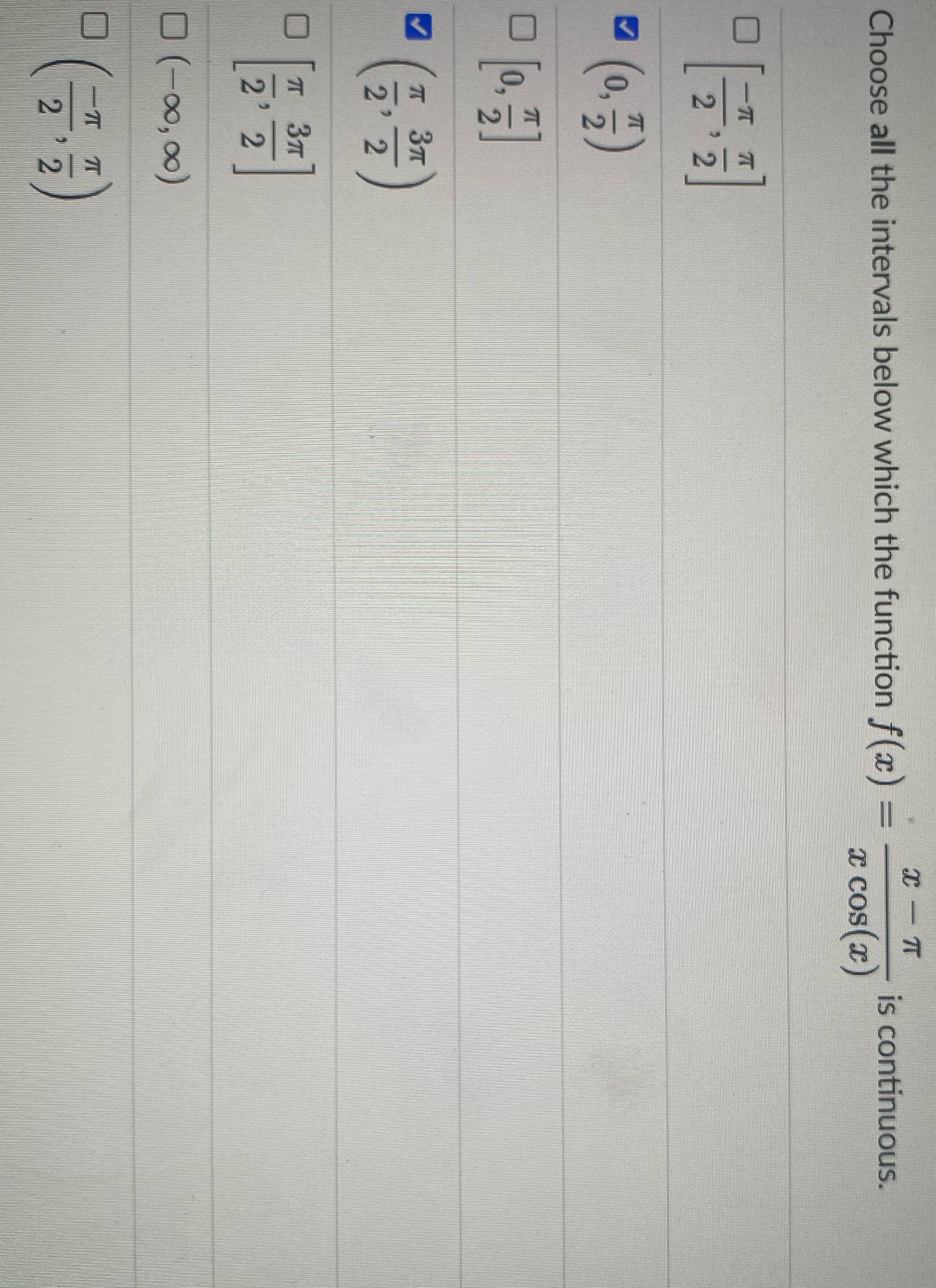 continuous. & cos (c) KIN N (-00, 00)