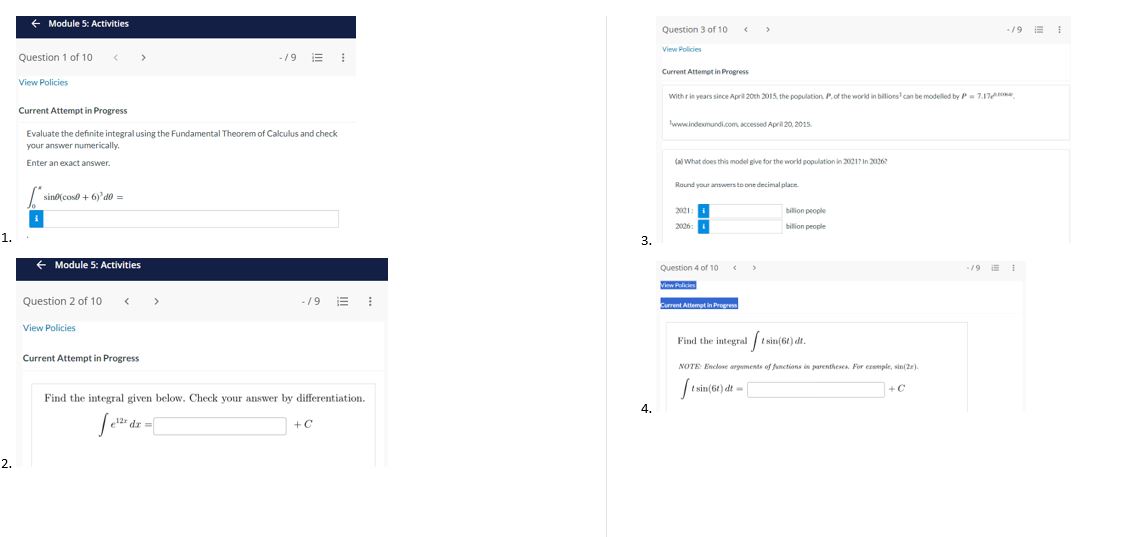  View Policies Current Attempt in Progress Evaluate the improper integral /