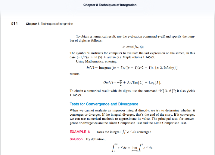 Section 8.8 Reading Assignment: Improper Integrals Instructions. Read through this assignment and