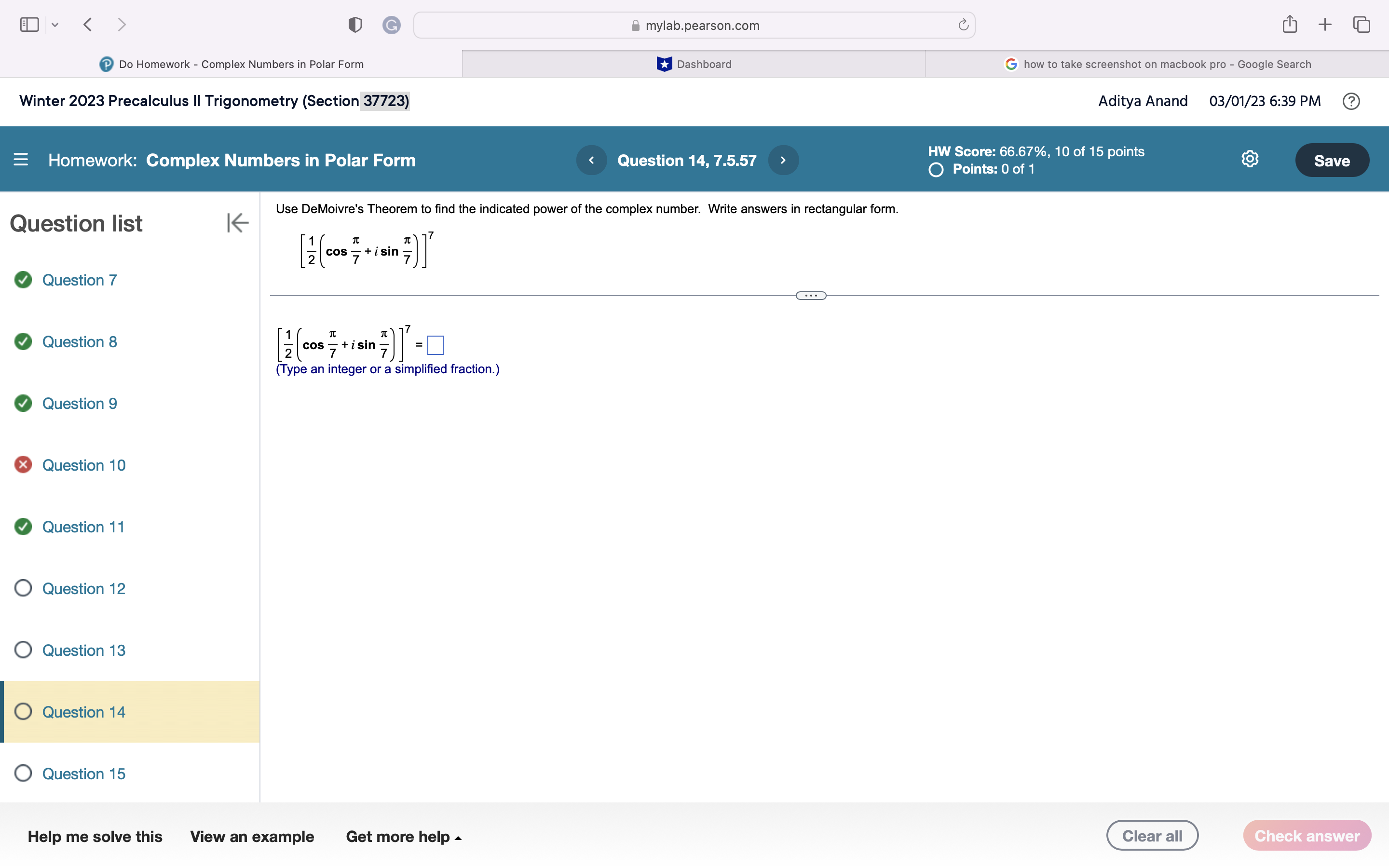 Homework - Complex Numbers in Polar Form B Dashboard 3 how to