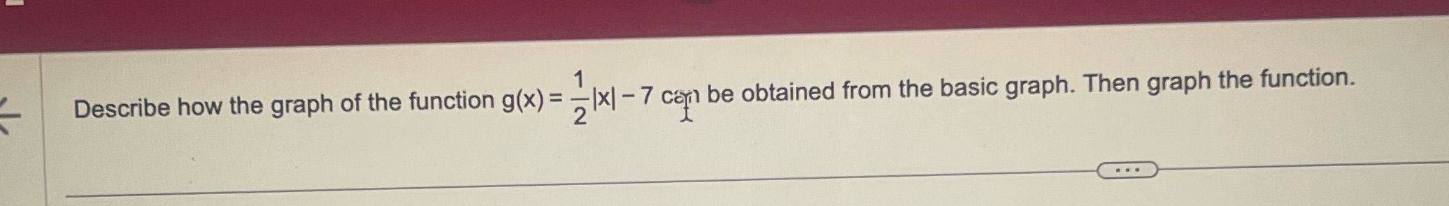 Describe how the graph of the function g(x) = -|x| -