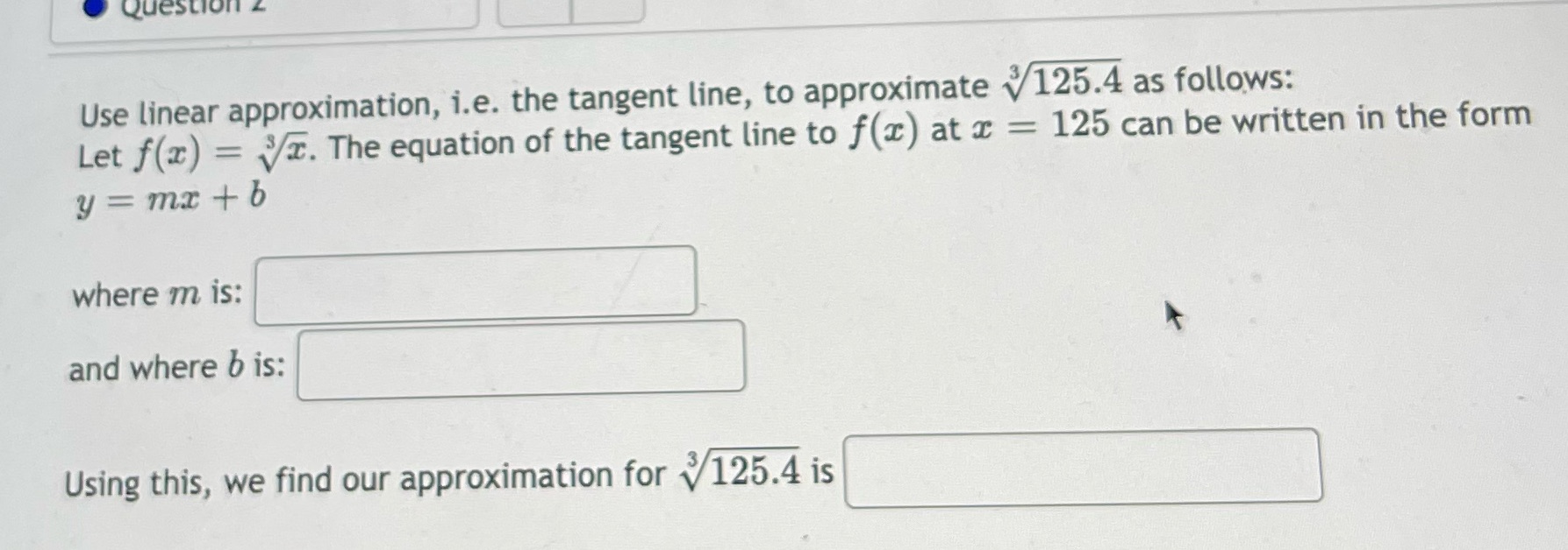 v125.4 as follows: Let f(x) = . The equation of the tangent