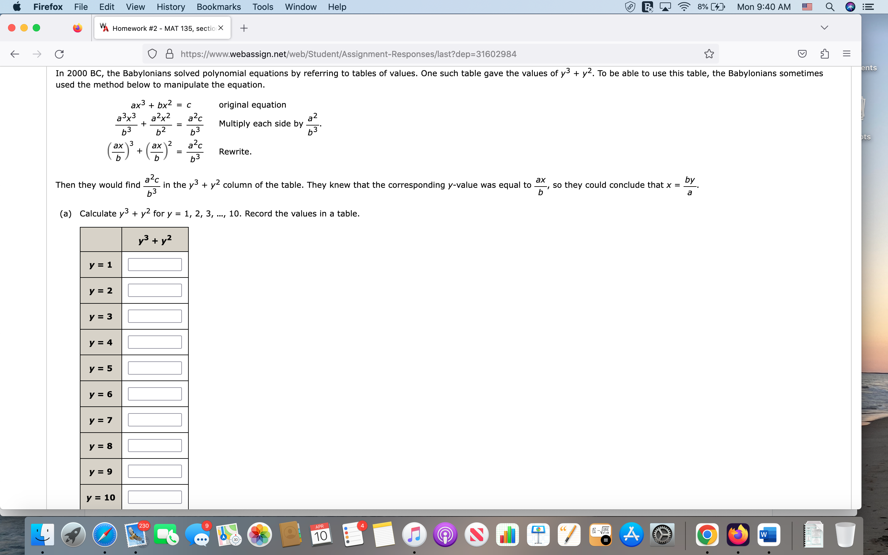  Firefox File Edit View History Bookmarks Tools Window Help "A Homework