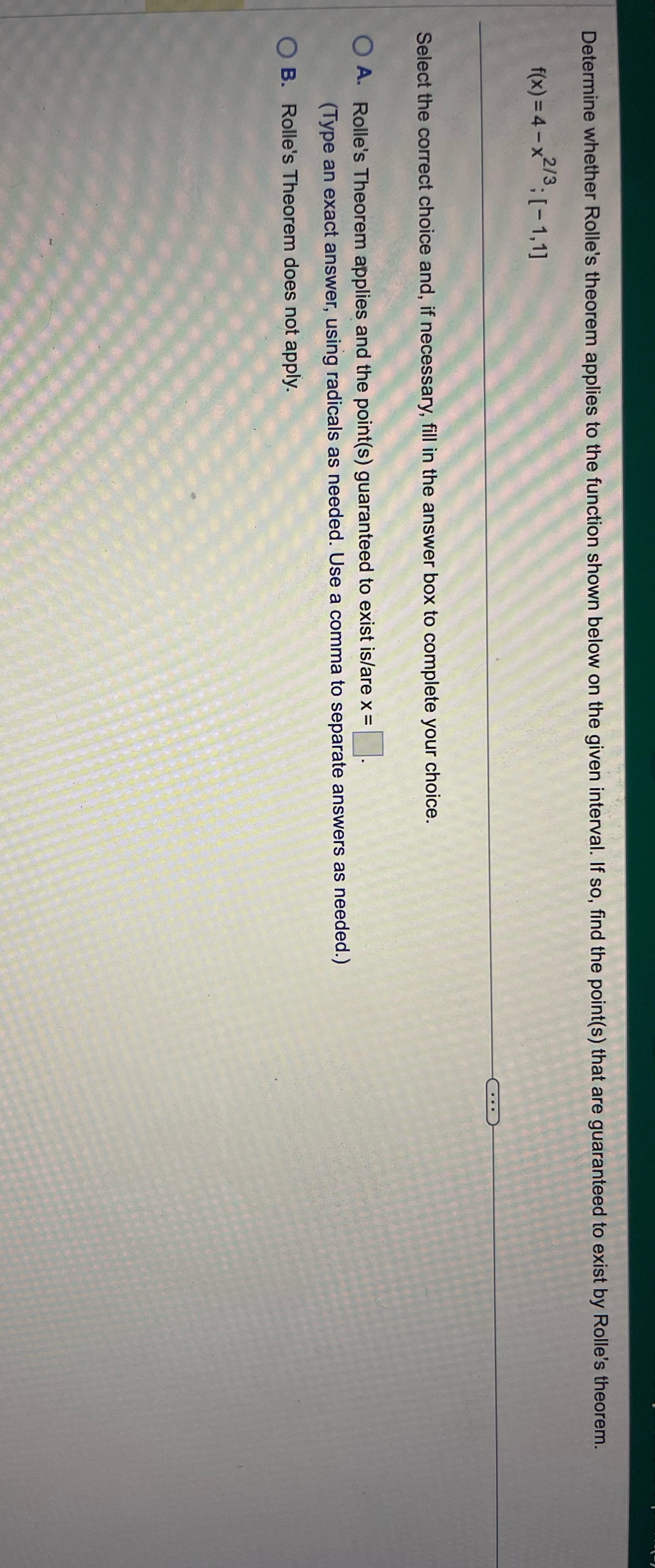 on the given interval. If so, find the point(s) that are guaranteed