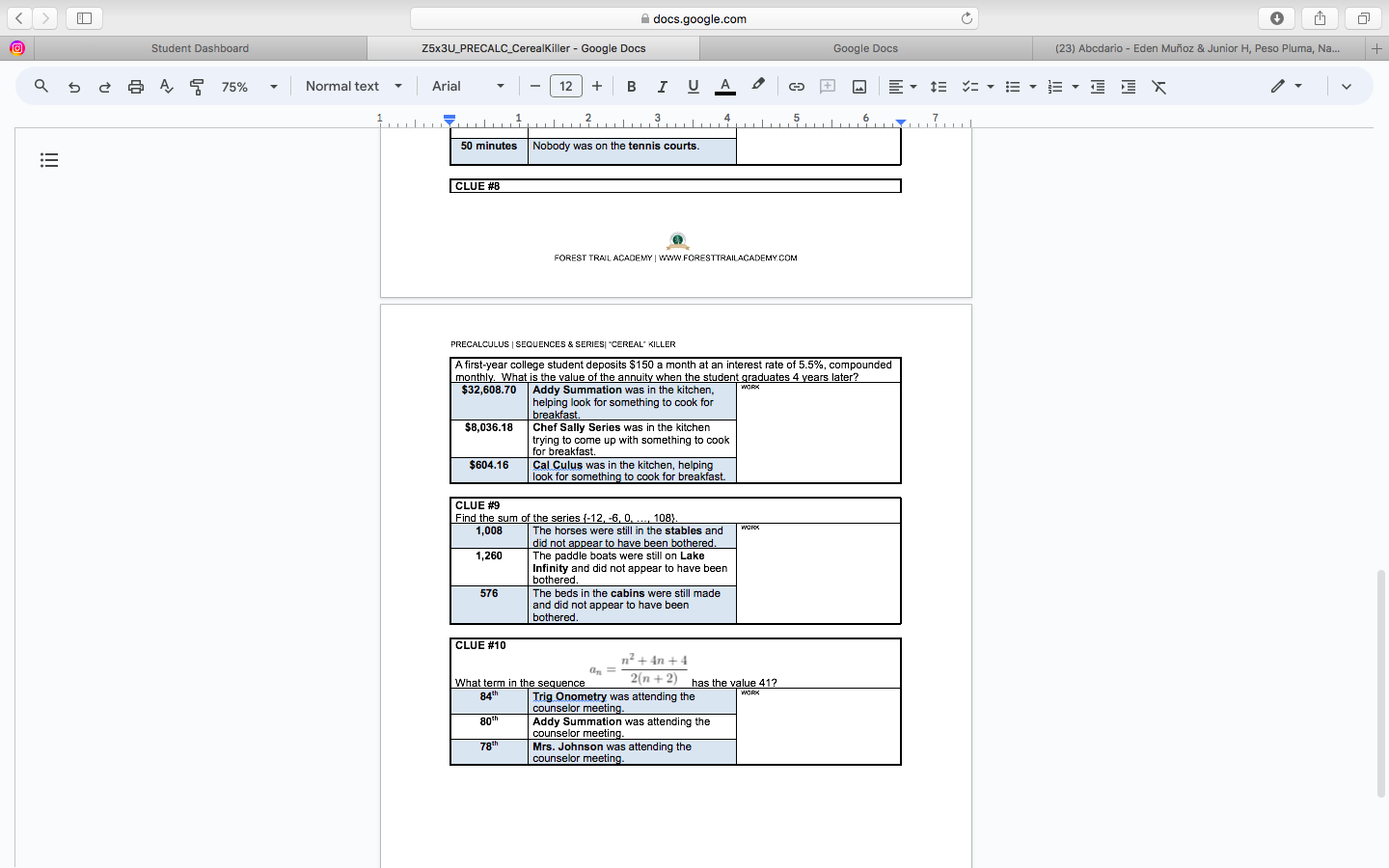 SERIES) "CEREAL" KILLER 787 Addy Summation was spotted counting the empty boxes
