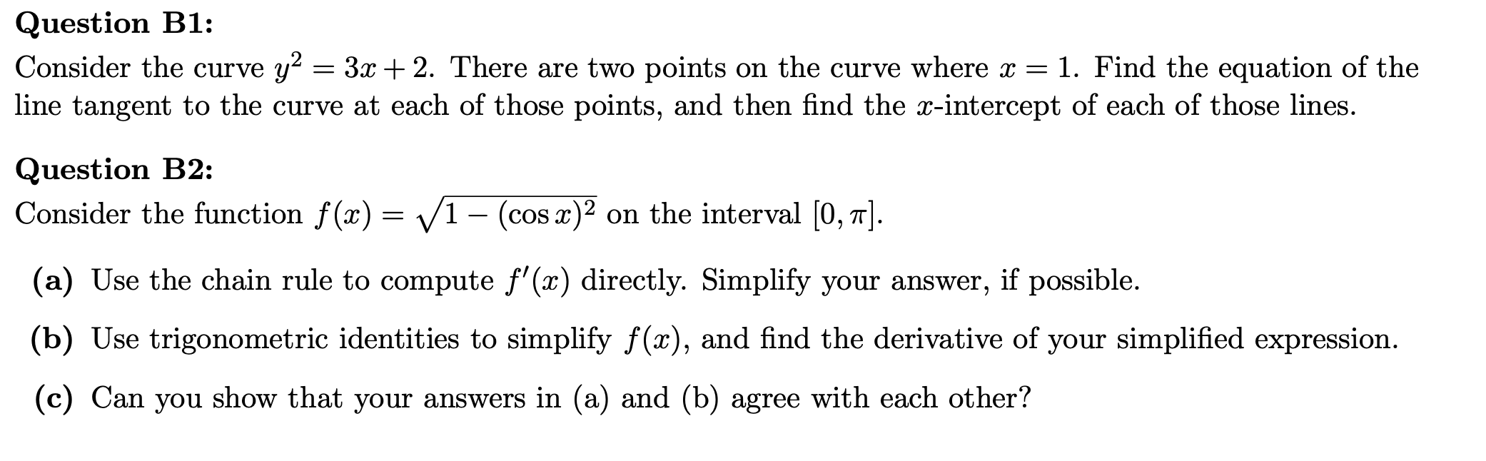 are two points on the curve where at = 1. Find the