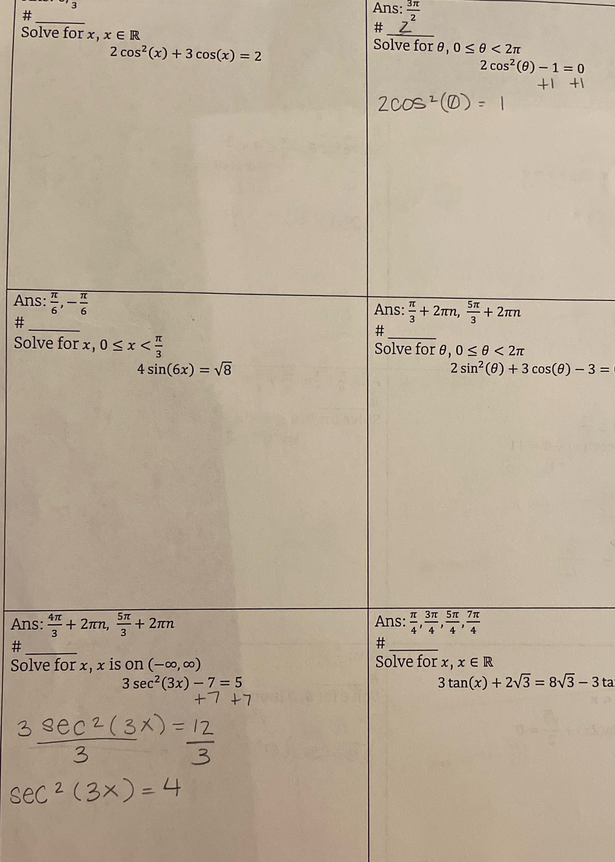 # Ans: 37 Solve for x, x E R # Z