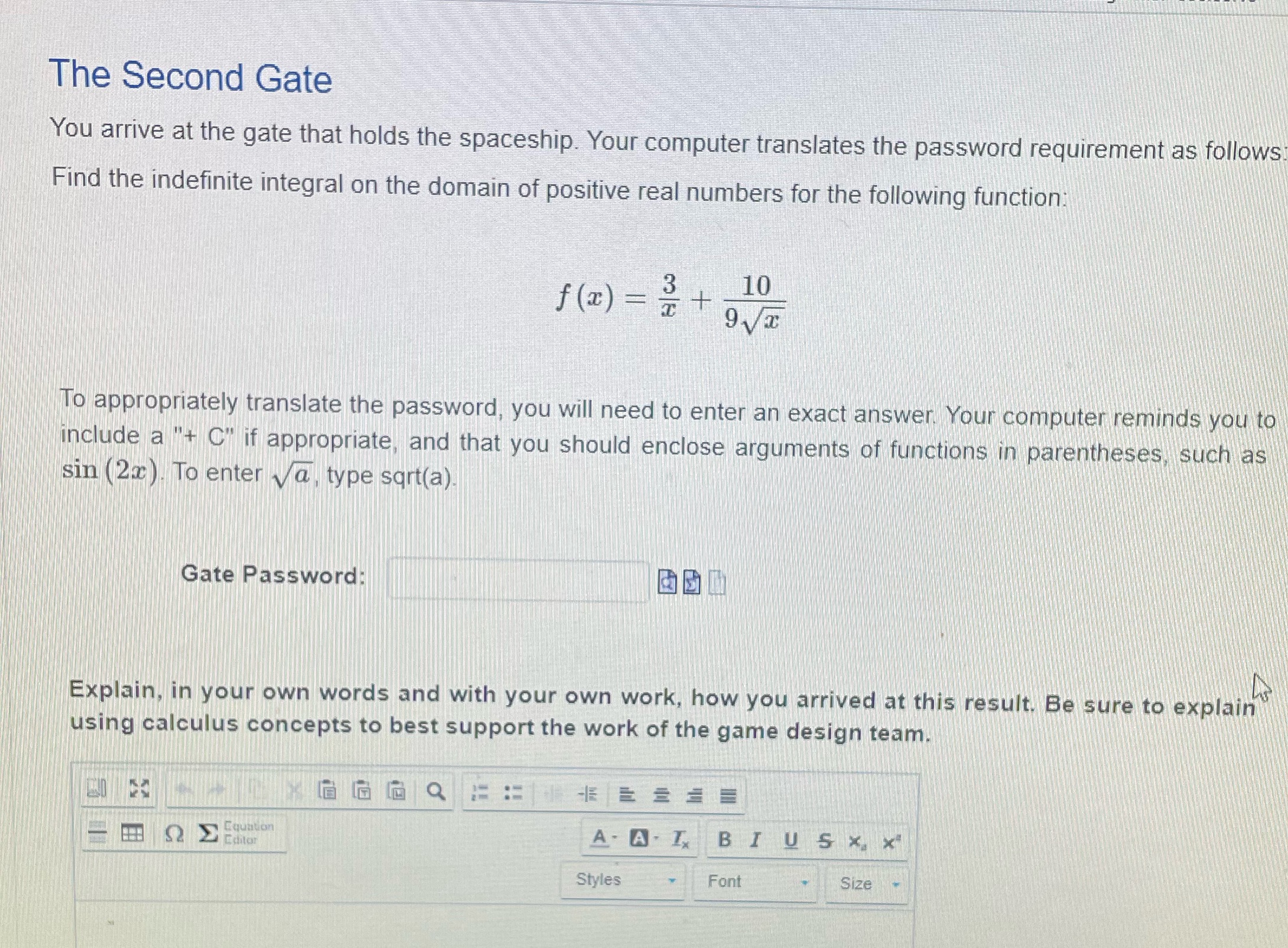  I am having trouble solving the gate password. Can anyone explain