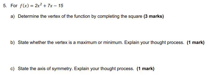  s. For fix] = 2x2 + a: 15 a} Determine the