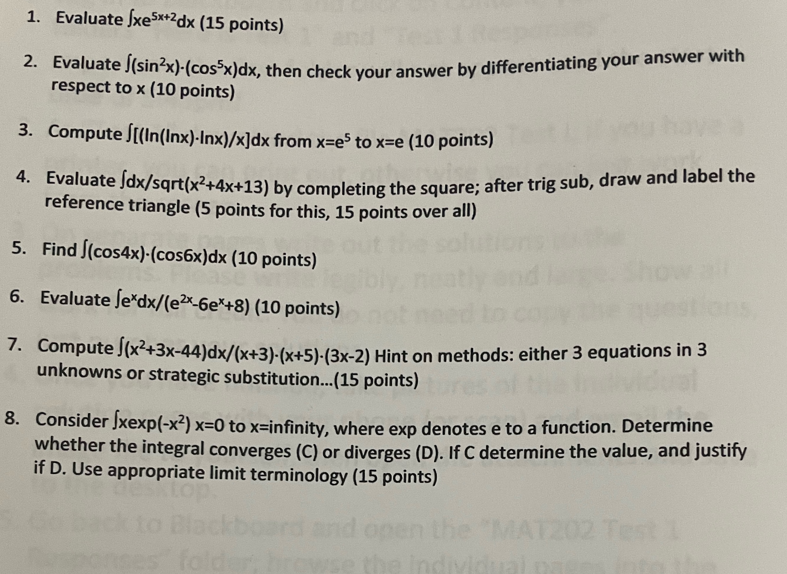 (sin2x)-(cos5x)dx, then check your answer by differentiating your answer with respect to